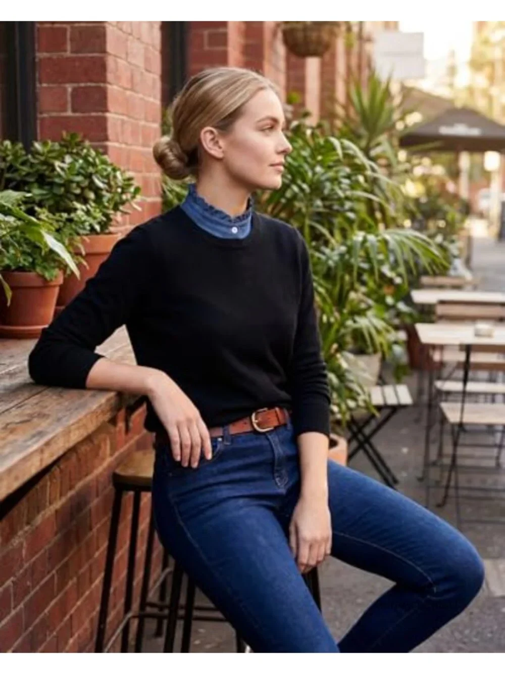 Denim Dickey Collar Faux Shirt Half Blouse Detachable Collar Choker Top